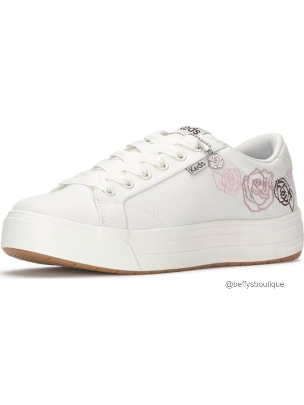 Embroidered Lace-Up Fashion Sneakers with Arch Support and Cushioned Footbed
